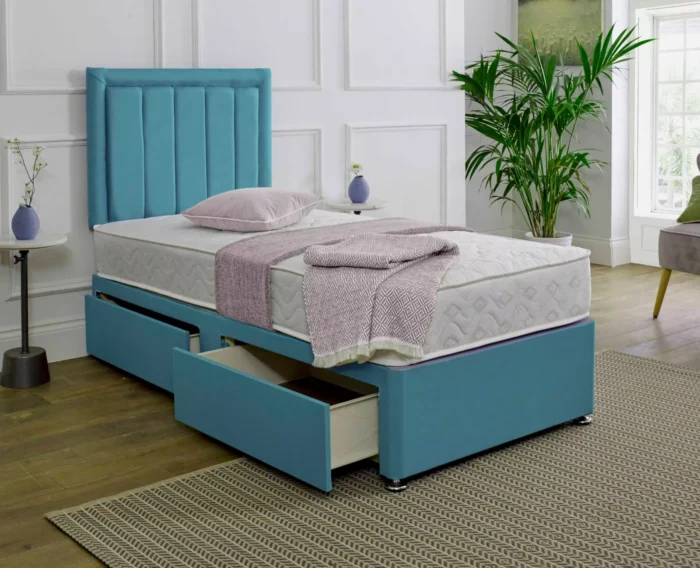 OTTOMAN STORAGE BED PANEL PLUSH VELVET UPHOLSTERED BED FRAME DOUBLE & KING SIZE - Image 14