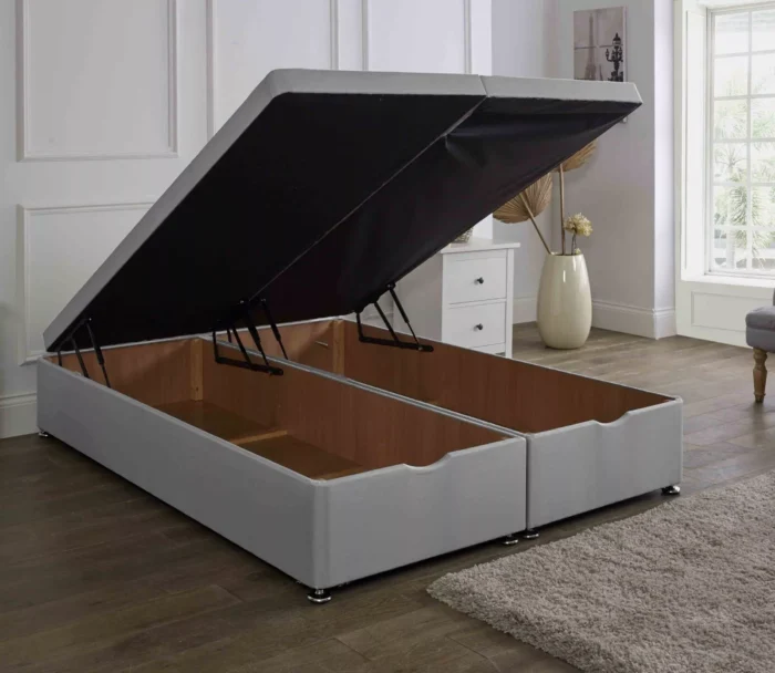 OTTOMAN STORAGE BED SIDE OR END LIFT DOUBLE KING AND SINGLE WITH MATTRESS OPTION - Image 3