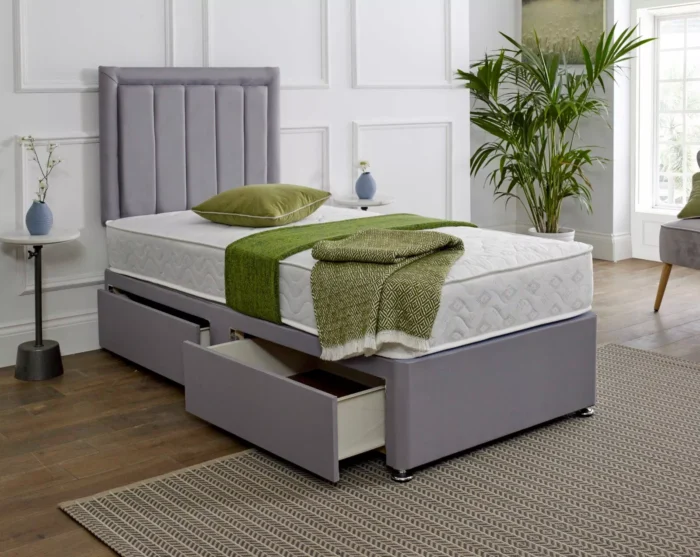 *NEW* Single Divan Bed 2FT6/3FT With Mattress & Headboard + Draws kids & adults